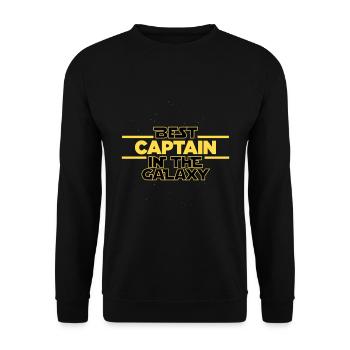 Best Captain in the galaxy boat - Unisex Sweatshirt - black - Front - Alina (178cm) & Michal (187cm)