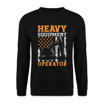 Excavatrices Excavatrices Chauffeurs Ouvriers de la construction Excavatrices Cadeau - Sweat-shirt Unisexe - noir - Devant - Alina (178cm) & Michal (187cm)