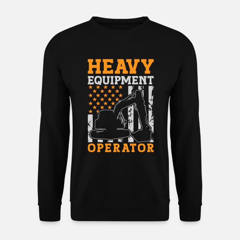 Bagger Baggerfahrer Bauarbeiter Baggern Geschenk - Unisex Pullover - Schwarz