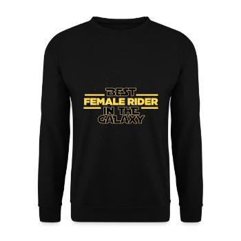 Meilleure cavalière dans les chevaux de la galaxie - Sweat-shirt Unisexe - noir - Devant - Alina (178cm) & Michal (187cm)