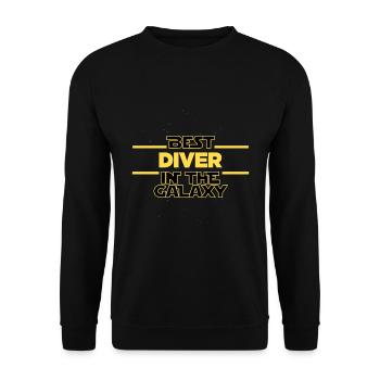 Meilleur plongeur de la galaxie Plongée - Sweat-shirt Unisexe - noir - Devant - Alina (178cm) & Michal (187cm)