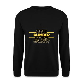 Best climber in the galaxy Mountaineer - Unisex Pullover - Schwarz - Vorne - Alina (178cm) & Michal (187cm)