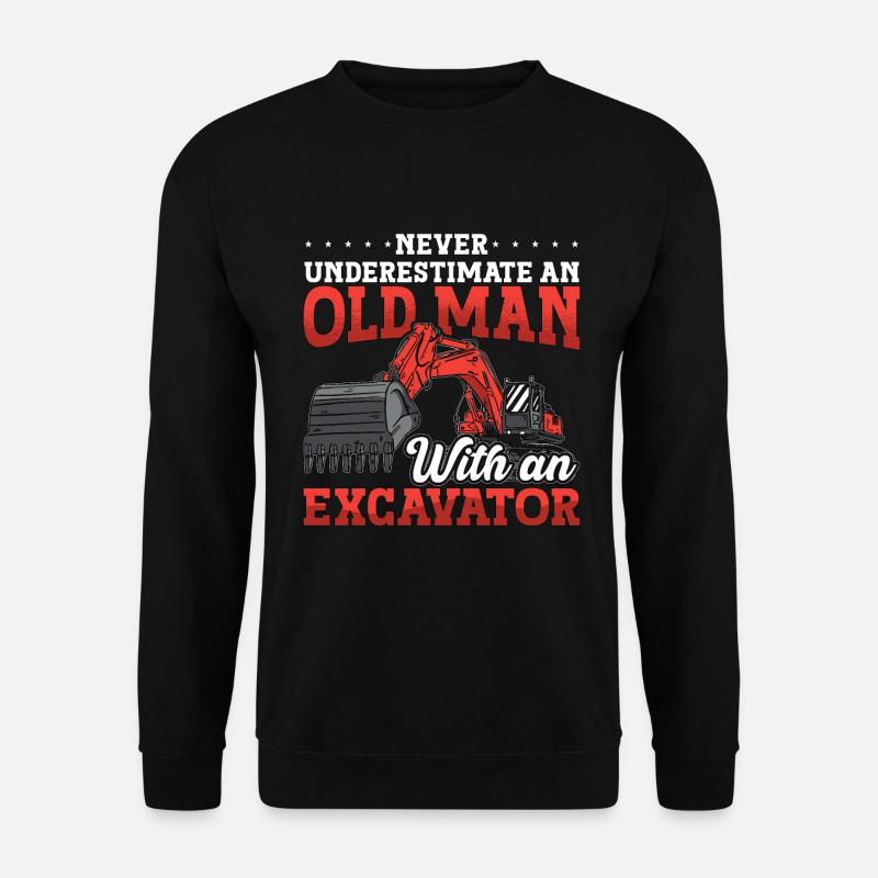 Bauarbeiter Baggern Baggerfahrer Bagger Geschenk - Unisex Pullover - Schwarz