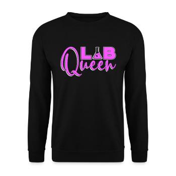 Labortechniker Lab Queen Wissenschaft Geschenk - Unisex Pullover - Schwarz - Vorne - Alina (178cm) & Michal (187cm)