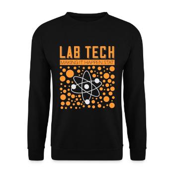 Laboratory Technician Lab Tech Science Gift - Unisex Sweatshirt - black - Front - Alina (178cm) & Michal (187cm)