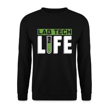 Laboratory Laboratory Technician Lab Tech Life Profession Gift - Unisex Sweatshirt - black - Front - Alina (178cm) & Michal (187cm)