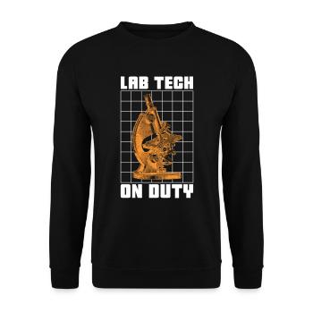 Laboratory Technician Science Lab Tech Gift - Unisex Sweatshirt - black - Front - Alina (178cm) & Michal (187cm)