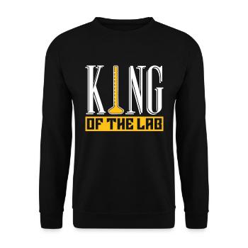 Lab Technician Lab King Science Gift - Unisex Sweatshirt - black - Front - Alina (178cm) & Michal (187cm)
