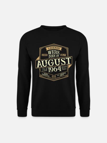 August 1964 birthday man - Unisex Sweatshirt - black