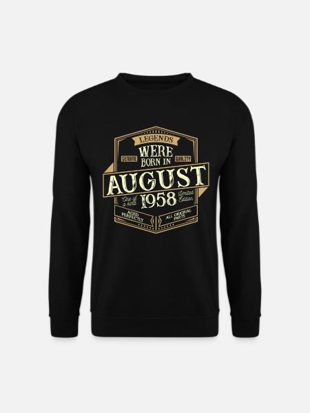 August 1958 Birthday Man - Unisex Sweatshirt - black