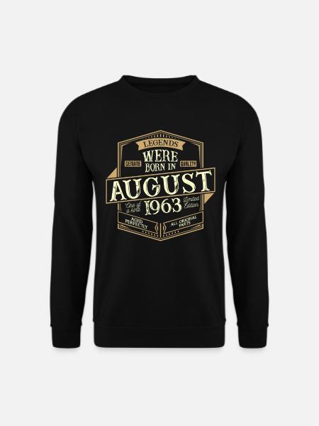 August 1963 birthday man - Unisex Sweatshirt - black