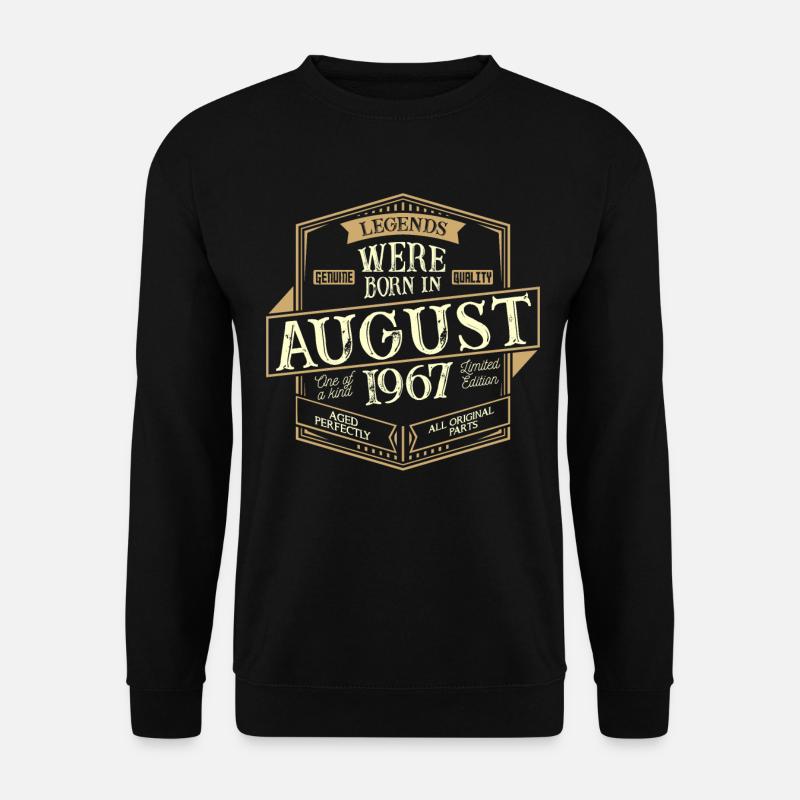 August 1967 birthday man - Unisex Sweatshirt - black