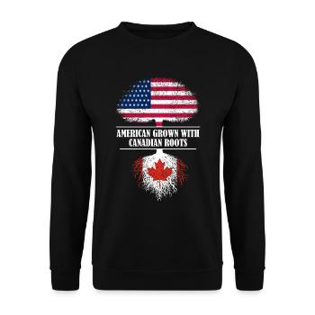 Américain cultivé avec des racines canadiennes Canada - Sweat-shirt Unisexe - noir - Devant - Alina (178cm) & Michal (187cm)