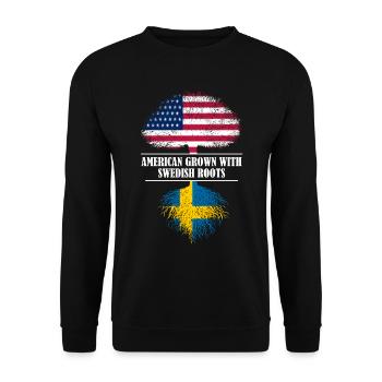 Américain cultivé avec des racines suédoises Suède - Sweat-shirt Unisexe - noir - Devant - Alina (178cm) & Michal (187cm)