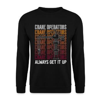 Travailleur de la construction Grue Grutier Conducteur De Grue Cadeau - Sweat-shirt Unisexe - noir - Devant - Alina (178cm) & Michal (187cm)