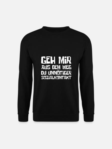 Geh mir aus dem Weg du unnötiger Sozialkontakt - Unisex Pullover - Schwarz