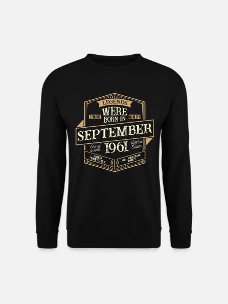 September 1961 birthday man - Unisex Sweatshirt - black