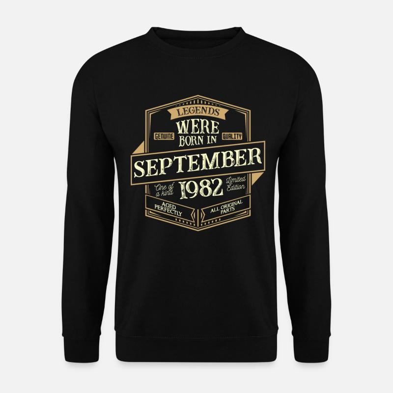 September 1982 birthday man - Unisex Sweatshirt - black