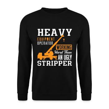 Construction Grutier Grutier Travailleur de la Construction Cadeau - Sweat-shirt Unisexe - noir - Devant - Alina (178cm) & Michal (187cm)