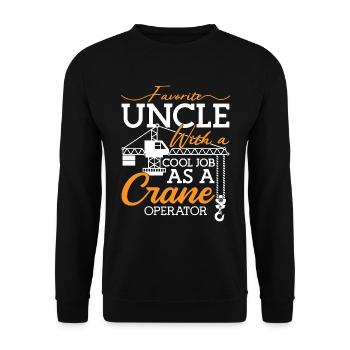 Grutier Ouvrier de la construction Grutier Cadeau de travail - Sweat-shirt Unisexe - noir - Devant - Alina (178cm) & Michal (187cm)