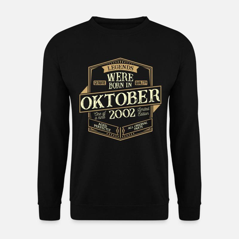 October 2002 Birthday Man - Unisex Sweatshirt - black