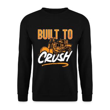 Planierraupe Bagger Bulldozer Bauarbeiter Geschenk - Unisex Pullover - Schwarz - Vorne - Alina (178cm) & Michal (187cm)