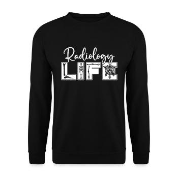 Rad Tech Radiologie Röntgentechniker Geschenk - Unisex Pullover - Schwarz - Vorne - Alina (178cm) & Michal (187cm)