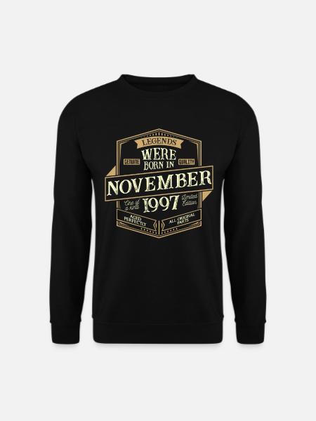 November 1997 Geburtstag Mann - Unisex Pullover - Schwarz