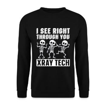 X-ray Technician Radiology Hospital Gift - Unisex Sweatshirt - black - Front - Alina (178cm) & Michal (187cm)