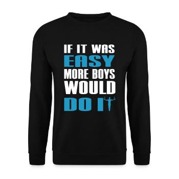 Gymnast Fan If It Was Easy More Boys Would Do It - Unisex Sweatshirt - black - Front - Alina (178cm) & Michal (187cm)