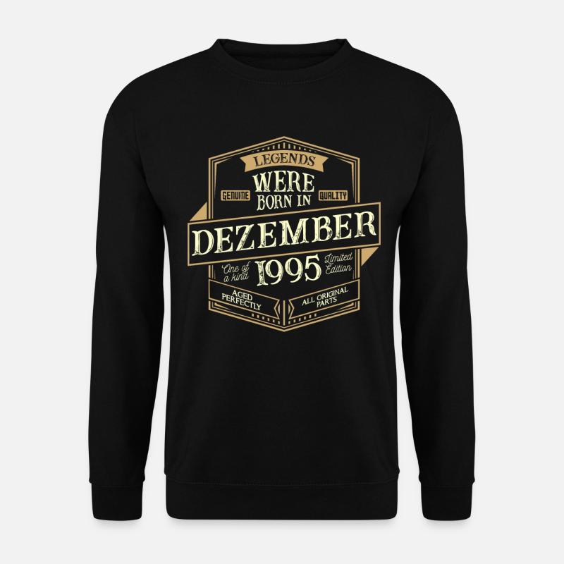 Décembre 1995 Birthday Man - Sweat-shirt Unisexe - noir