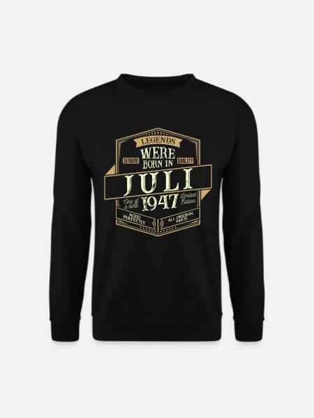 Juli 1947 Geburtstag Mann - Unisex Pullover - Schwarz