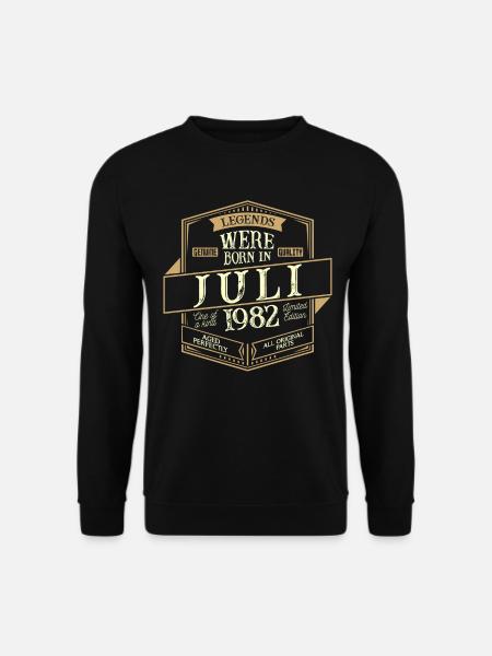 Juillet 1982 Anniversaire Homme - Sweat-shirt Unisexe - noir