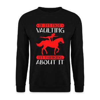 Vaulting Equestrian Equestrian Sport Équestre Cadeau équestre - Sweat-shirt Unisexe - noir - Devant - Alina (178cm) & Michal (187cm)