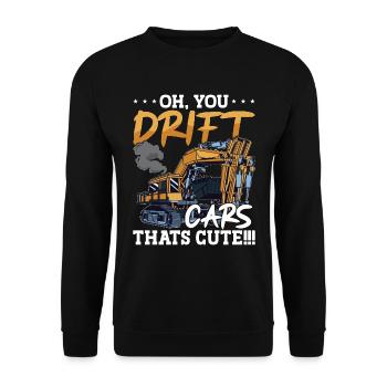 Excavatrices Excavatrices Chauffeurs Ouvriers Excavatrice Construction Cadeau - Sweat-shirt Unisexe - noir - Devant - Alina (178cm) & Michal (187cm)