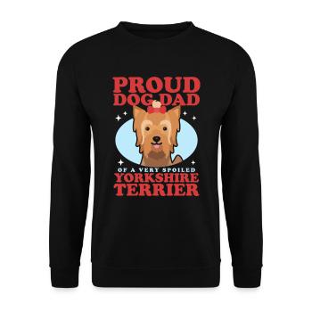 Yorkshire Terrier Papa Chien Propriétaire De Chien Cadeau - Sweat-shirt Unisexe - noir - Devant - Alina (178cm) & Michal (187cm)