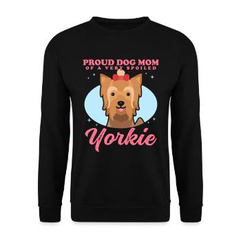 Yorkshire Terrier Maman Yorkie Chien Propriétaire Cadeau - Sweat-shirt Unisexe - noir - Devant - Alina (178cm) & Michal (187cm)