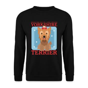 Yorkshire Terrier Papa Propriétaire de Chien Cadeau - Sweat-shirt Unisexe - noir - Devant - Alina (178cm) & Michal (187cm)