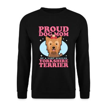 Yorkshire Terrier Maman Chien Chien Propriétaire Cadeau - Sweat-shirt Unisexe - noir - Devant - Alina (178cm) & Michal (187cm)