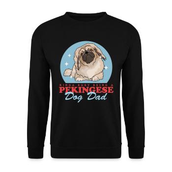 Pékinois Papa Pekinese Dog Owner Gift - Sweat-shirt Unisexe - noir - Devant - Alina (178cm) & Michal (187cm)