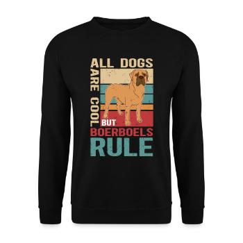 Boerboel Dog Owner Dog Lover Gift - Unisex Sweatshirt - black - Front - Alina (178cm) & Michal (187cm)