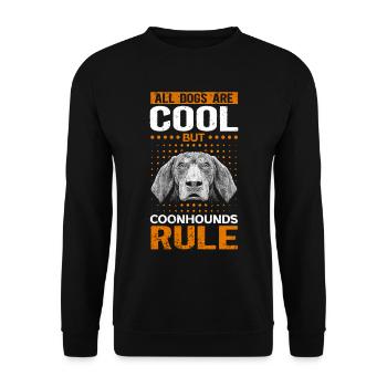 Coonhound Dog Lover Dog Owner Gift - Unisex Sweatshirt - black - Front - Alina (178cm) & Michal (187cm)