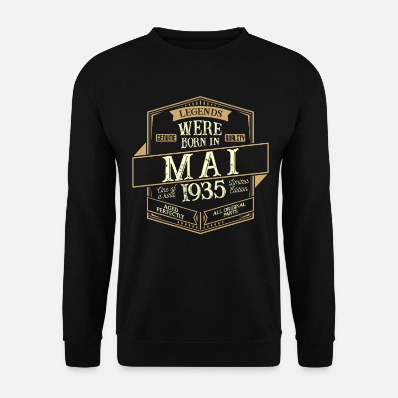 May 1935 Birthday Man - Unisex Sweatshirt - black