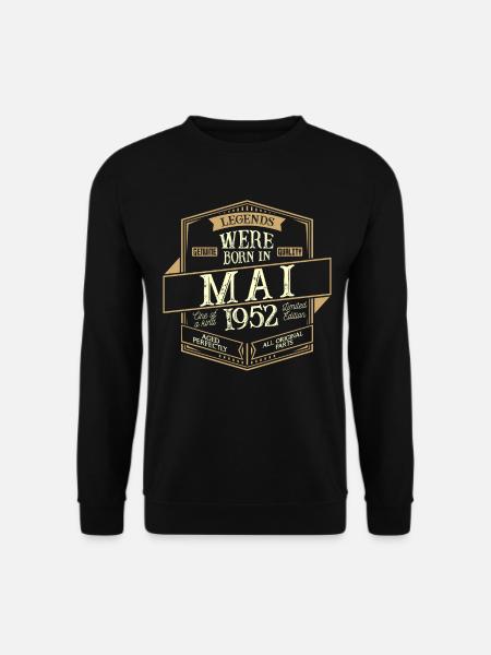 May 1952 Birthday Man - Unisex Sweatshirt - black