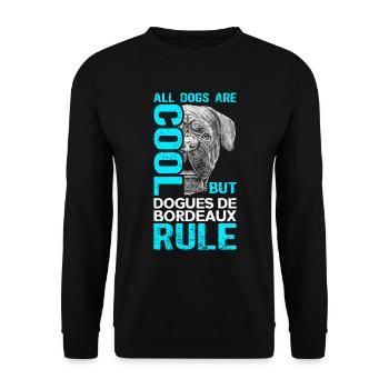 Great Dane | Bordeaux Great Dane Dog Gift - Unisex Sweatshirt - black - Front - Alina (178cm) & Michal (187cm)