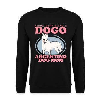 Dogo Argentino Maman | Cadeau de propriétaire de chien de chien - Sweat-shirt Unisexe - noir - Devant - Alina (178cm) & Michal (187cm)