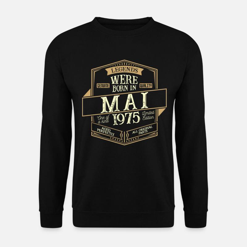 May 1975 Birthday Man - Unisex Sweatshirt - black