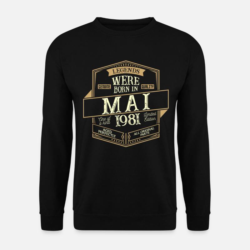 May 1981 Birthday Man - Unisex Sweatshirt - black