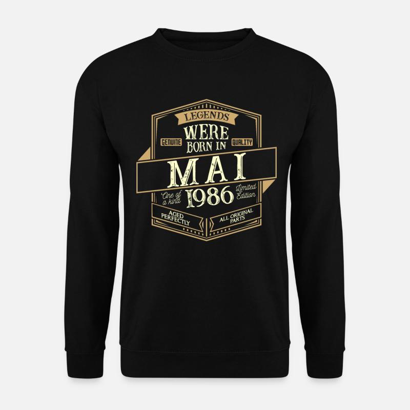 May 1986 Birthday Man - Unisex Sweatshirt - black