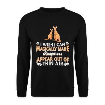 Kangaroo - Unisex Sweatshirt - black - Front - Alina (178cm) & Michal (187cm)